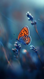 Free Butterfly and Flower HD Wallpaper for Mobile