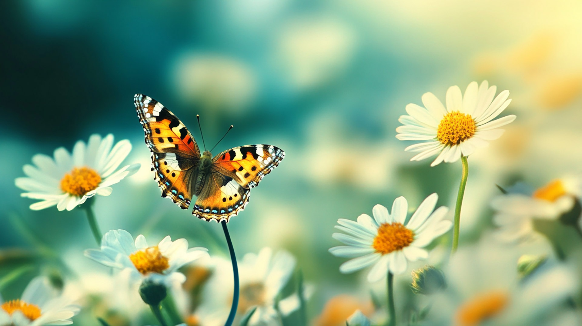 Digital Backgrounds: Stunning Flower and Butterfly Designs