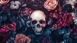 Downloadable HD Pics of Flowers and Skulls