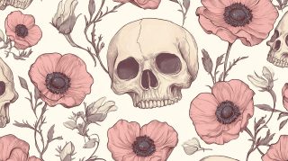 Vibrant 4K Flowers and Skulls HD Pictures for PC