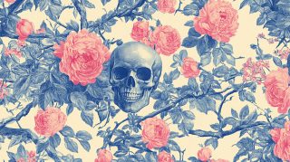 Download Free HD Wallpaper: Flowers and Skulls Image