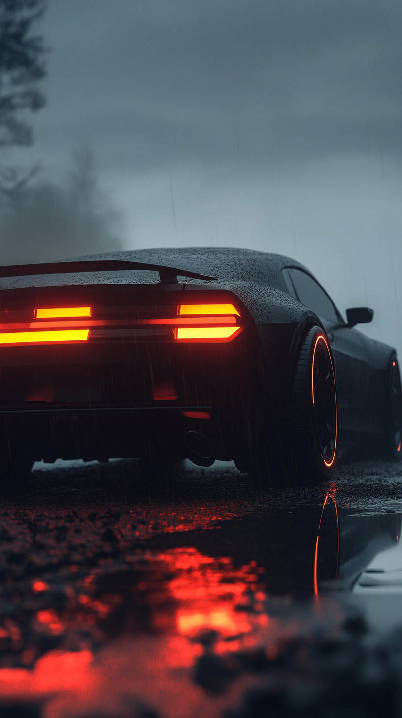 High-Quality Futuristic Muscle Car Wallpapers for Smartphones