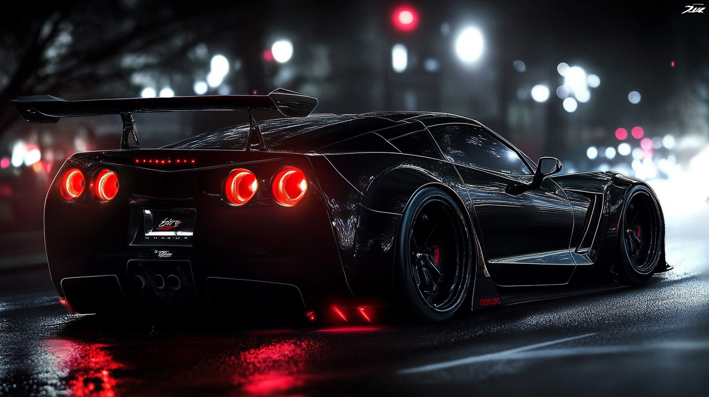 AI-Generated HD Wallpapers of Futuristic Muscle Cars