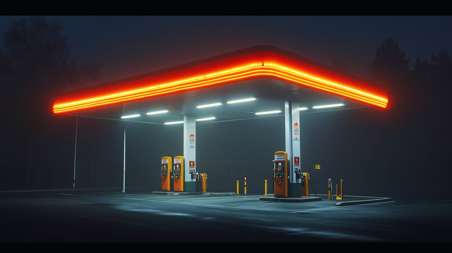 Stunning AI Wallpapers: Gas Station Live Backgrounds