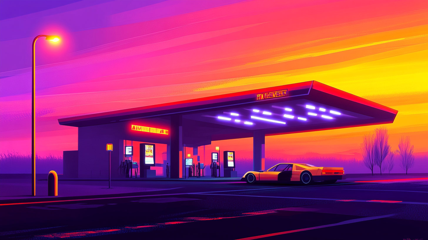 Captivating Gas Station Stock Photos for Backgrounds