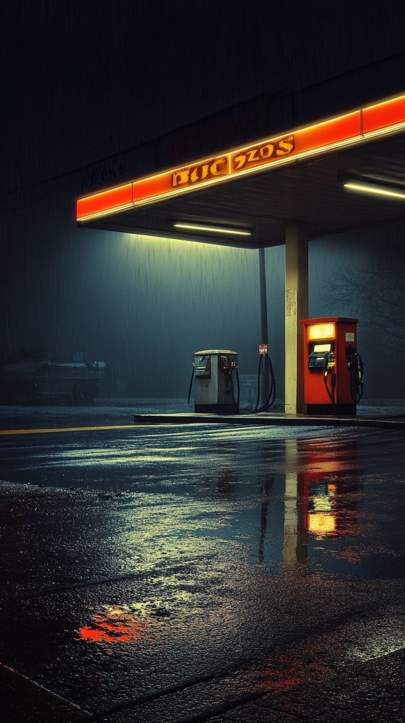 Stunning Digital Background of Gas Stations for Android Devices