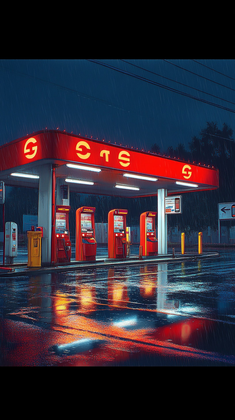 Gas Station Picture Perfect for Mobile Backgrounds