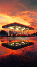 Transform Your iPhone with Gas Station Digital Backgrounds