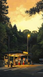 Explore Stunning Gas Station Photos for Mobile Devices