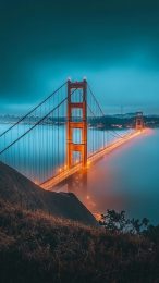 Free Nighttime Golden Gate Bridge Backgrounds for Android Phones