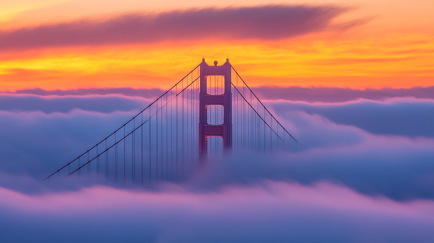 Golden Gate Bridge Fog HD Wallpaper for Desktop