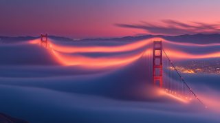 Pictures of Golden Gate Bridge in Fog: 4K Wallpaper