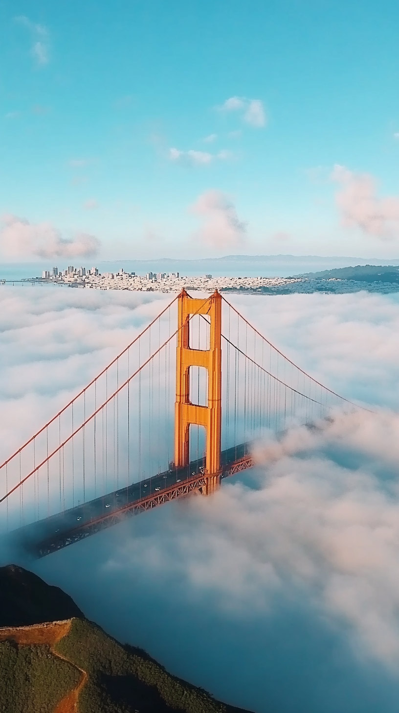 Golden Gate Bridge Fog Wallpaper Perfect for Android Devices