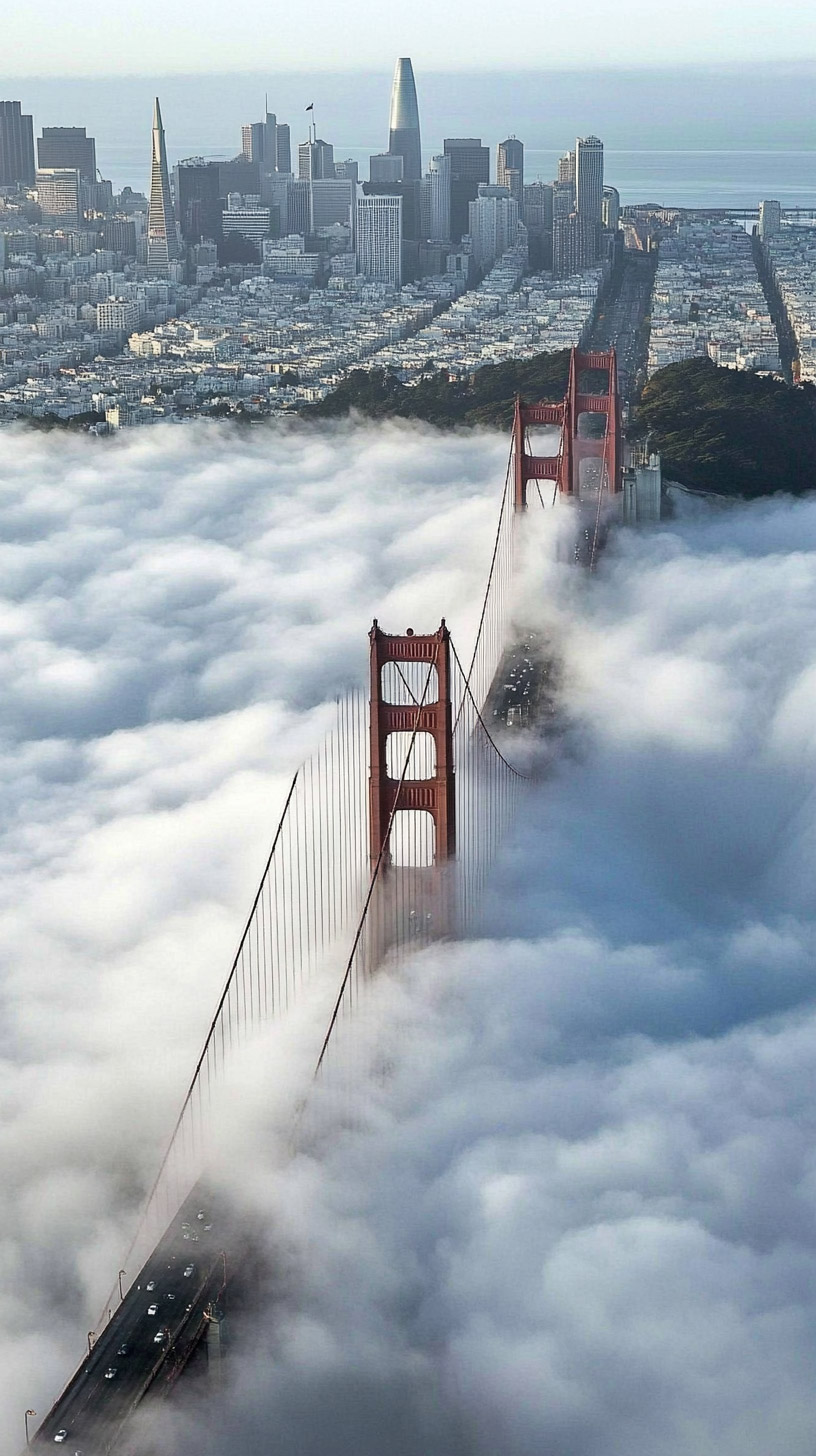 Breathtaking Golden Gate Bridge Fog Images for iPhone Users