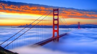 Stunning AI Wallpaper of Golden Gate Bridge in Ultra HD