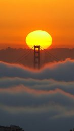 Free Golden Gate Bridge Sunset Image for iPhone