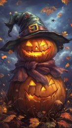 HD Halloween Digital Backgrounds for Mobile Devices