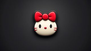 Cool Black Hello Kitty Wallpaper in 16:9 Format