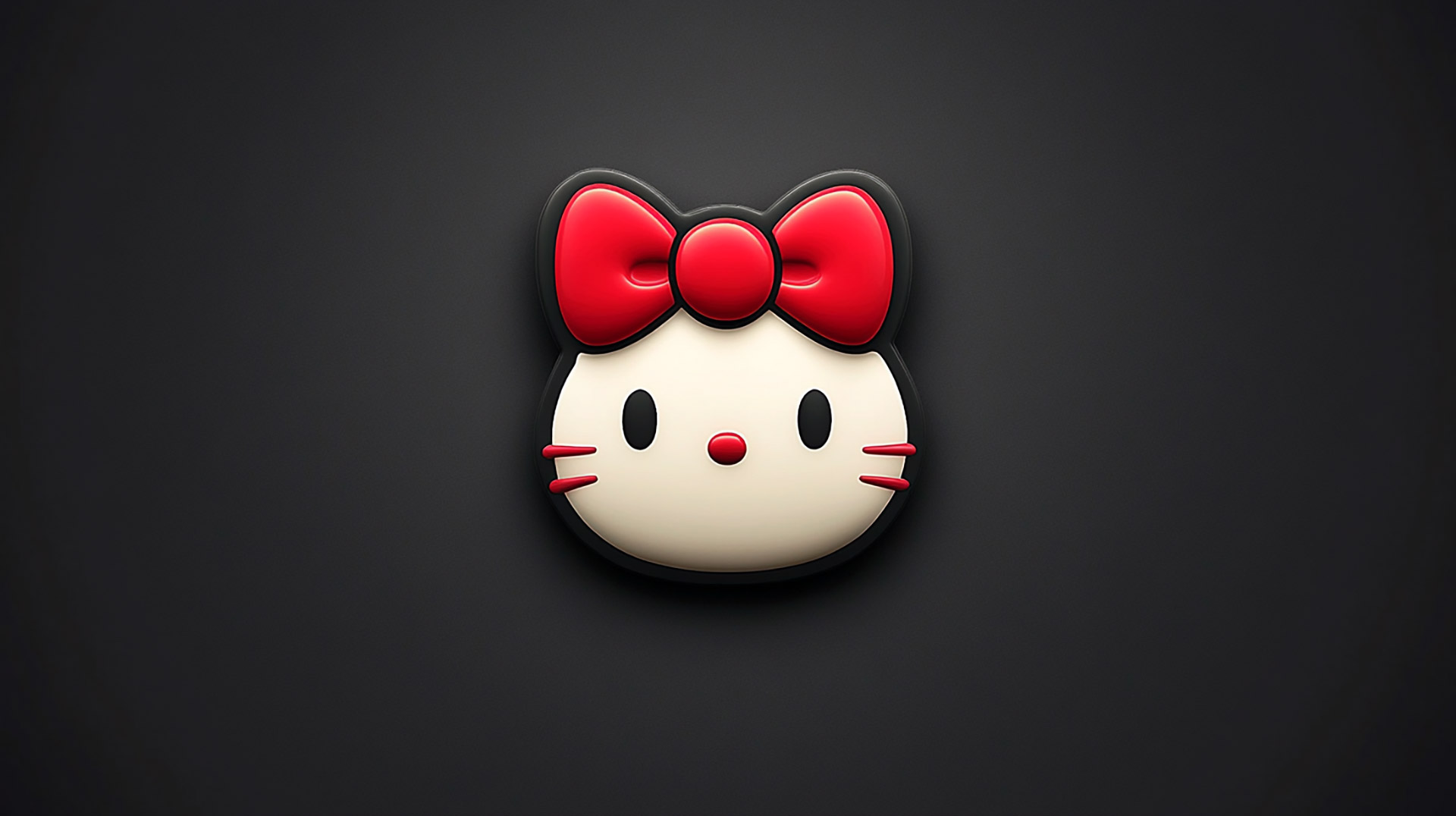 Cool Black Hello Kitty Wallpaper in 16:9 Format