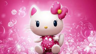 Digital Background: Hello Kitty Wallpaper in 16:9 Ratio