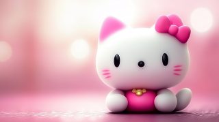 Vibrant Pink Hello Kitty HD Wallpaper for Your PC