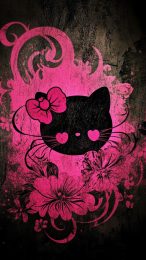 Mobile Hello Kitty Wallpaper Collection in Pink and Black