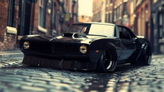 AI-Generated Wallpaper for Desktop: Muscle Car Designs