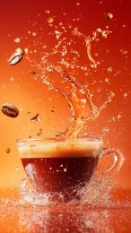 Free Digital Background of Adorable Coffee Cup Images