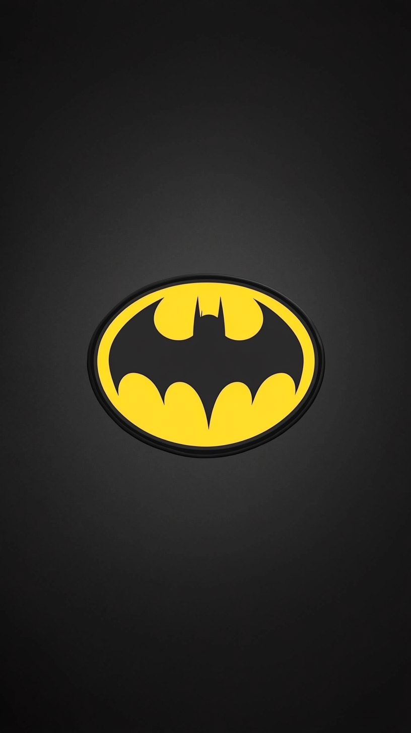 AI-Enhanced Batman Logo HD Wallpaper for Mobile