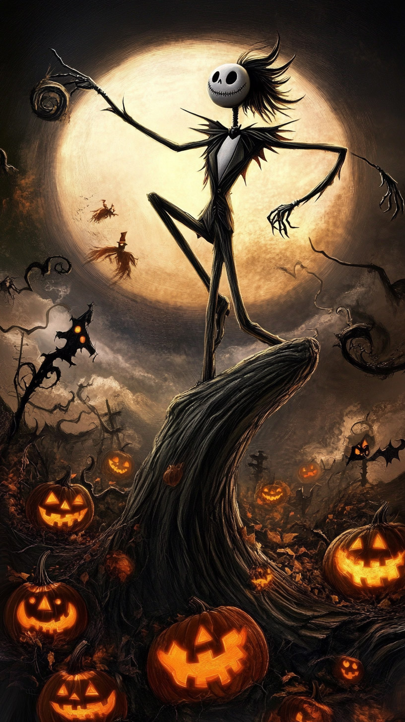 Stunning 9:16 Disney Halloween Mobile Backgrounds