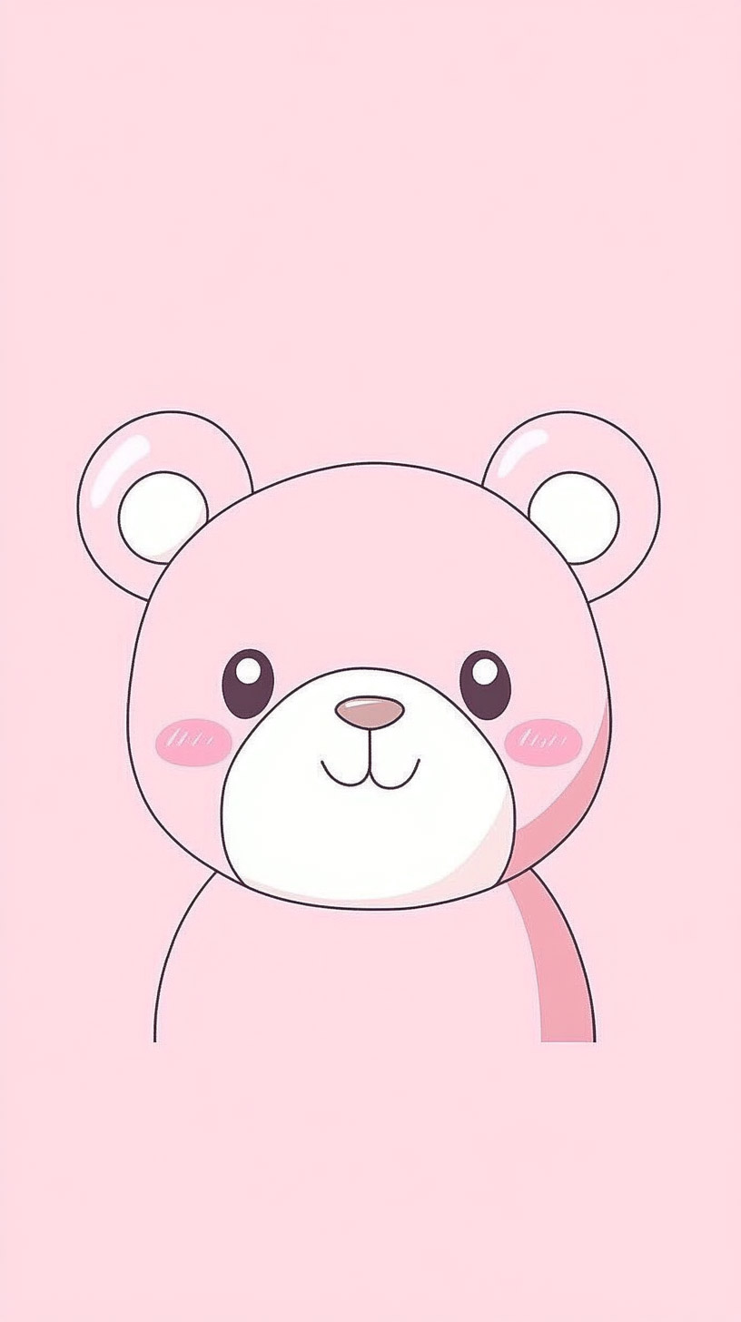 Kawaii Bear HD Mobile Wallpaper for iPhone