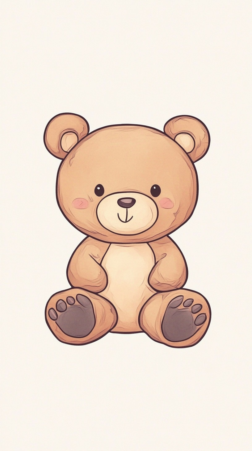 Download Kawaii Bear Image for Stunning Phone Background