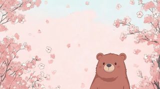 Cute Kawaii Bear 16:9 Wallpaper for PC Downloads