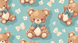 Adorable Kawaii Bear HD Wallpaper for Desktop PCs