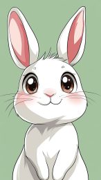 Kawaii Bunny Phone Wallpaper for Your iPhone and Android