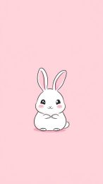 Free Digital Backgrounds Featuring Kawaii Bunnies