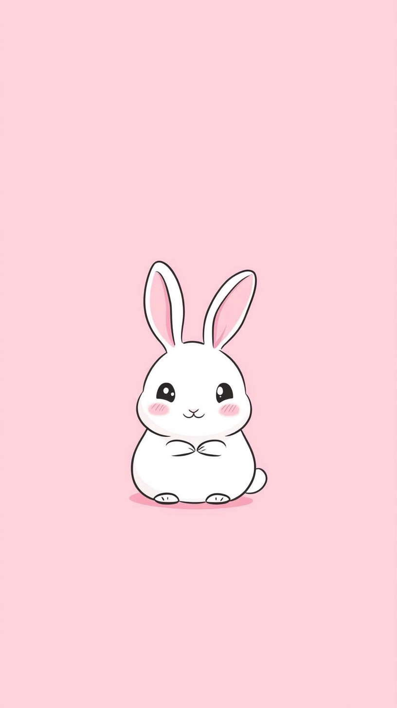 Free Digital Backgrounds Featuring Kawaii Bunnies