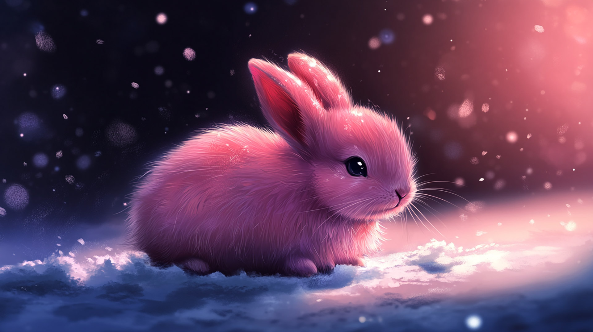 Charming Kawaii Bunny HD Wallpaper for Desktop Use