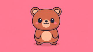 High-Definition Kawaii Bear Pictures for 16:9 Screens