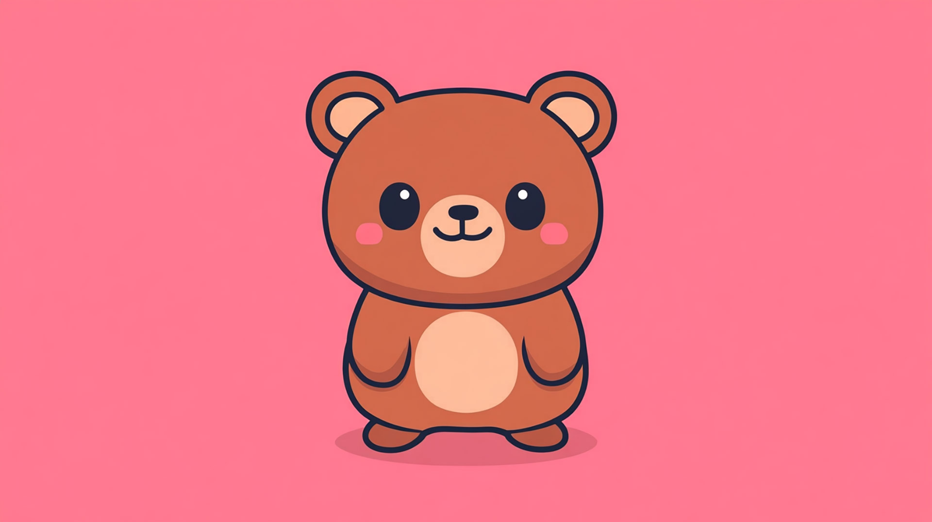 High-Definition Kawaii Bear Pictures for 16:9 Screens