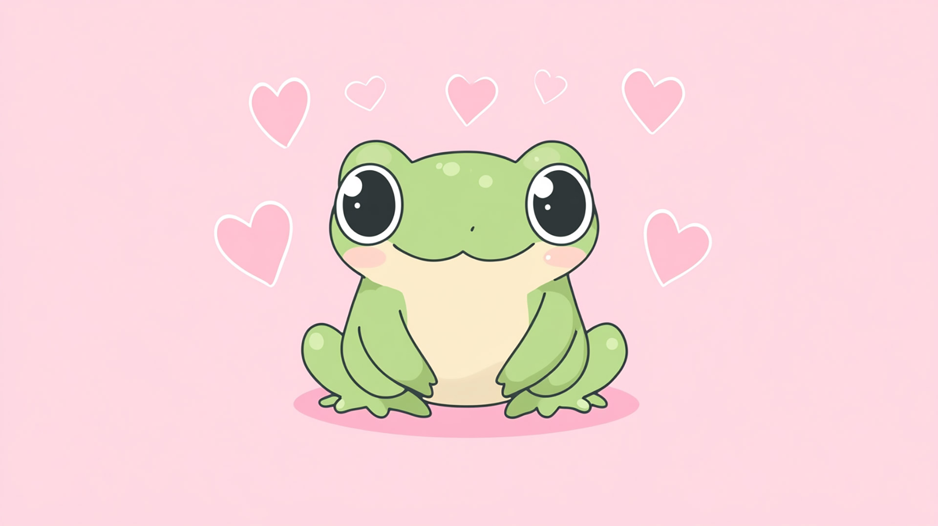 AI Wallpaper Featuring Kawaii Frogs in Beautiful HD