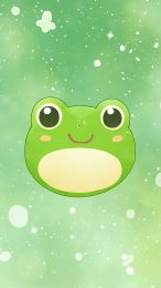 Cute Kawaii Frog Digital Background for Android Phones