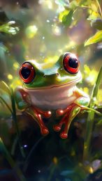 Vibrant Kawaii Frog Pictures to Personalize Your Phone