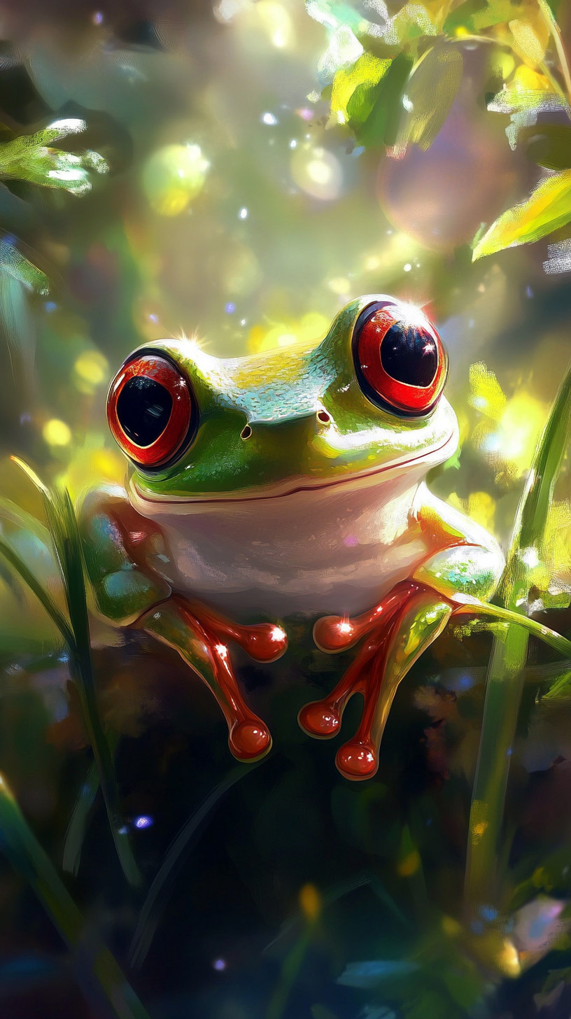 Vibrant Kawaii Frog Pictures to Personalize Your Phone