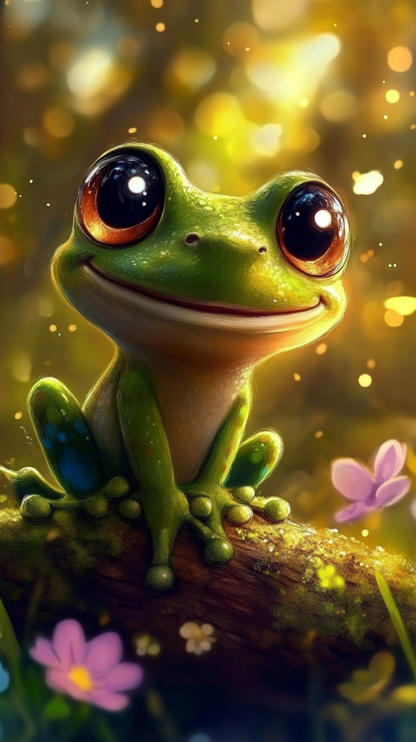 Vibrant HD kawaii frog mobile wallpapers to download