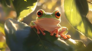 Kawaii Frog HD Wallpaper for Your Desktop Background