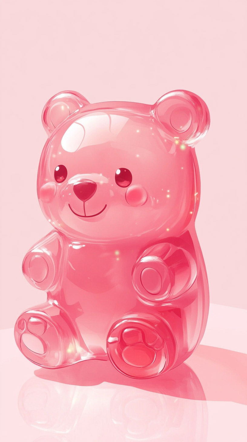 Kawaii Gummy Bear Mobile Wallpaper for iPhone and Android