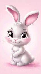 Kawaii Pink Bunny HD Mobile Wallpaper for iPhone