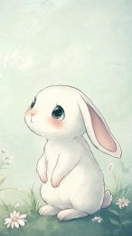 Download Free Kawaii Bunny Wallpaper for Mobile Devices