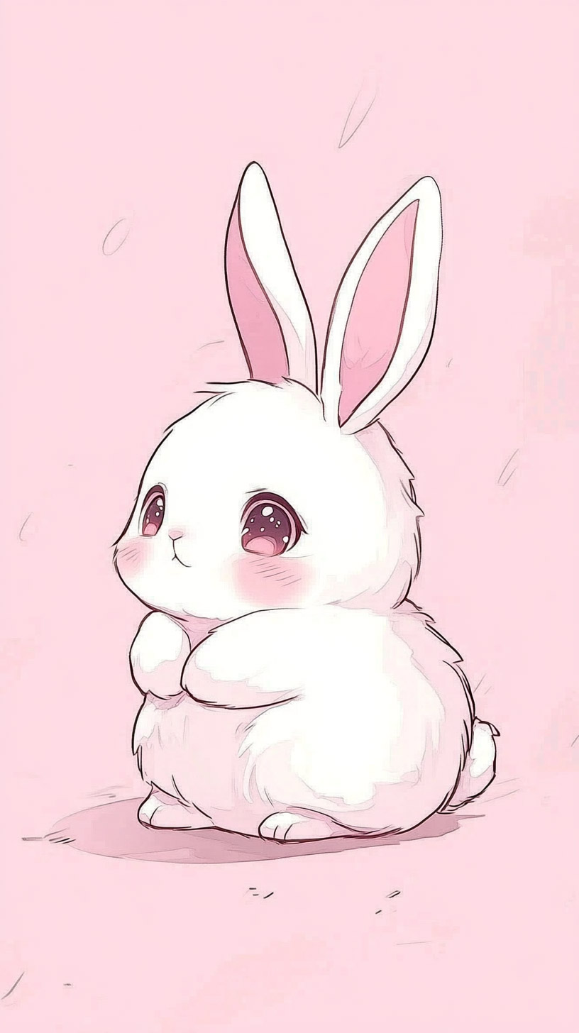 Vibrant Kawaii Bunny Wallpapers in 9:16 Aspect Ratio